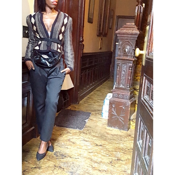 Amber Sakai Snake Embossed Dress Pants - Picture 2 of 8